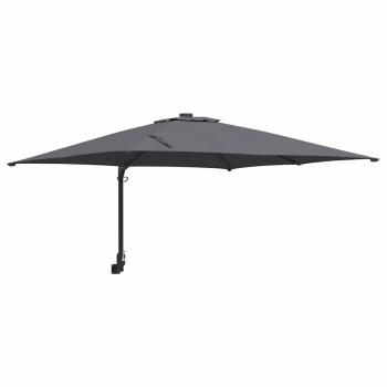 Outdoor-Schirm Anthrazit Polyester, pulverbeschichteter Stahl Groß