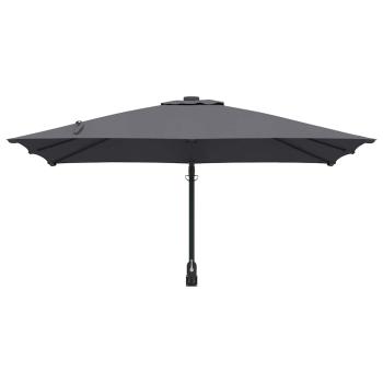 Outdoor-Schirm Anthrazit Polyester, pulverbeschichteter Stahl Groß