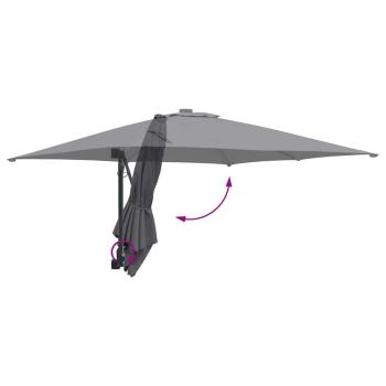 Outdoor-Schirm Anthrazit Polyester, pulverbeschichteter Stahl Groß