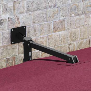 Terrassenschirm Bordeauxrot Polyesterstoff Groß Zusammenklappbar