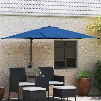 ARDEBO.de - Terrassenschirm Azurblau Stahl, Polyester Groß Verstellbar