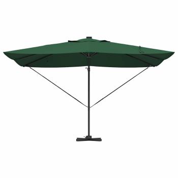 Freischwingender Roma Parasol mit LEDs Grün 352x251x265 cm Aluminium