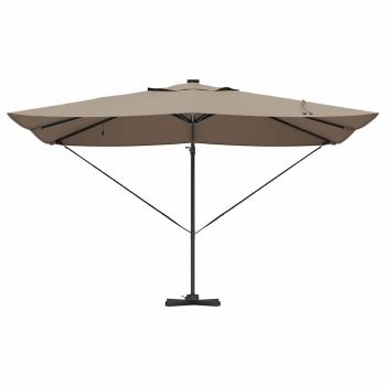 Freischwingende Roma-Paillard mit LEDs Taupe 352x251x265 cm Aluminium