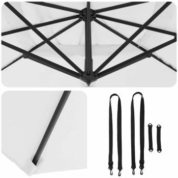 Großer Freischwingender Schirm Sand Polyester Groß Kippbar