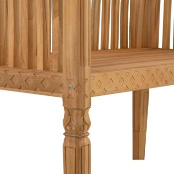 Gartenbank 127,5x52x80 cm Massivholz Teak