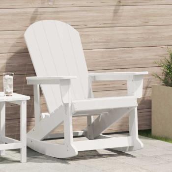 ARDEBO.de - Adirondack Schaukelstuhl Weiß 73.5x92x90 cm HDPE
