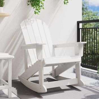 Adirondack Schaukelstuhl Weiß 73.5x92x90 cm HDPE