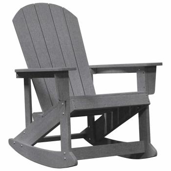 Adirondack Schaukelstuhl Hellgrau 73.5x92x90 cm HDPE
