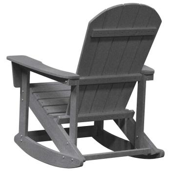 Adirondack Schaukelstuhl Hellgrau 73.5x92x90 cm HDPE