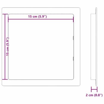 Zugangspanels 2 stk. Weiß 15 x 15 cm ABS Kunststoff