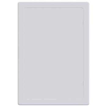 Zugangspanel 2 Stück Weiß Rechteckig mit braunem Bett und anthrazitfarbenem Dach + Muster und Link aus ABS Kunststoff