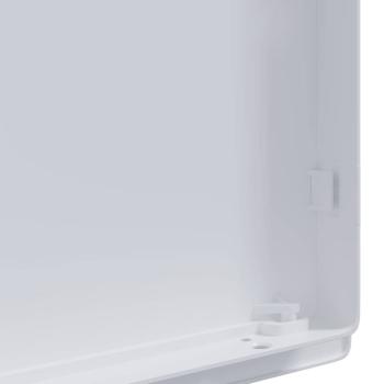 Zugangspanel 2 Stück Weiß Rechteckig mit braunem Bett und anthrazitfarbenem Dach + Muster und Link aus ABS Kunststoff