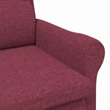 Moderner Sessel Weinrot Polyesterstoff mit Holzrahmen Mittel