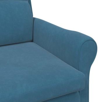 blauer Sessel Blau Stoff, Holz Standard Ergonomisch