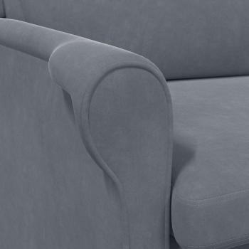 Dunkelgrauer Sessel Dunkelgrau Stoff mit Holzbeinen Standard