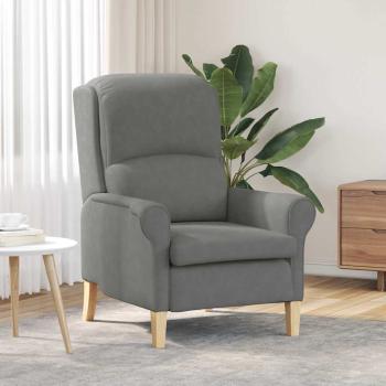 ARDEBO.de - Dunkelgrauer Sessel Dunkelgrau Stoff und Holz Standard