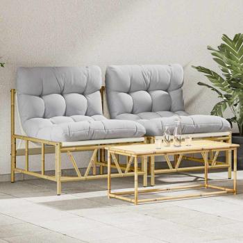 ARDEBO.de - Gartenentspannungsstühle 2 Stück mit Kissen 60x80x71 cm Stahl