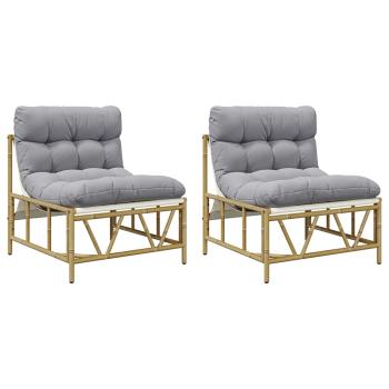 Gartenentspannungsstühle 2 Stück mit Kissen 60x80x71 cm Stahl