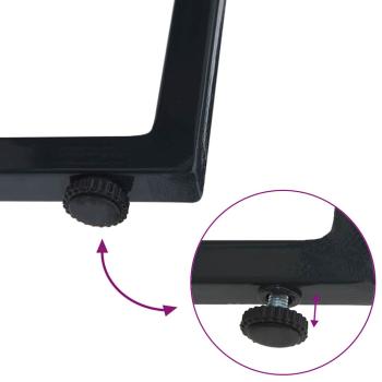 Klappbare Sonnenliegen Schwarz Metallrahmen, Textilene Standard