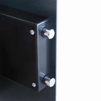 Elektronischer Digitale Safe mit Regal Dunkelgrau 35x31x50 cm Stahl