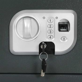 Elektronischer Digital Safe mit Fingerabdruckschloss 25x35x25 cm Stahl