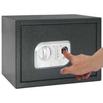 Elektronischer Digital Safe mit Fingerabdruckschloss 25x35x25 cm Stahl