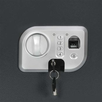 Elektronischer Digital Safe mit Fingerabdruckschloss 31x35x50 cm Stahl