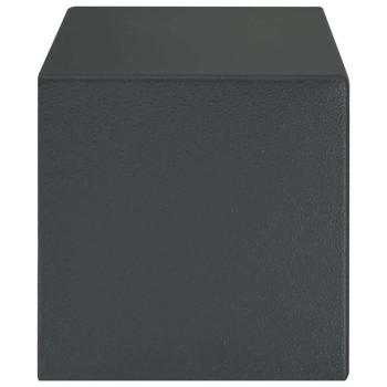 Safe Box mit Schlüssel Schloss Dunkelgrau 20x31x20 cm Stahl