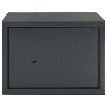 Safe Box mit Schlüsselschloss Dunkelgrau 25x35x25 cm Stahl