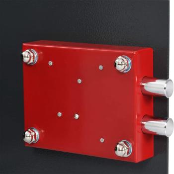 Safe Box mit Schlüsselschloss Dunkelgrau 25x35x25 cm Stahl