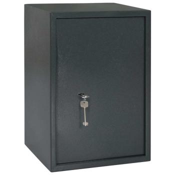 Safe Box mit Schlüsselschloss Dunkelgrau 31x35x50 cm Stahl