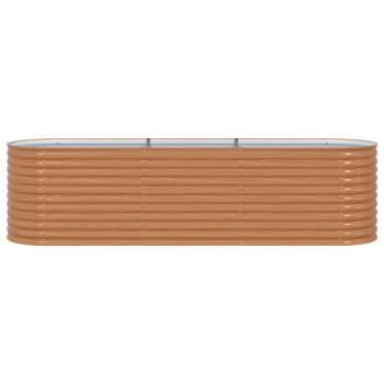 Hochbeet Pflanzgefäß Holzoptik Metall 320 X 80 X 81 cm Langlebig