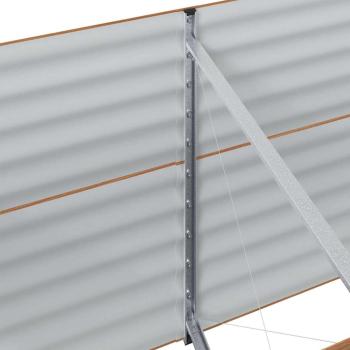 Hochbeet Pflanzgefäß Holzoptik Metall 320 X 80 X 81 cm Langlebig