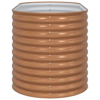 Hochbeet Braun mit Holzoptik 160x80x81 cm Stahl