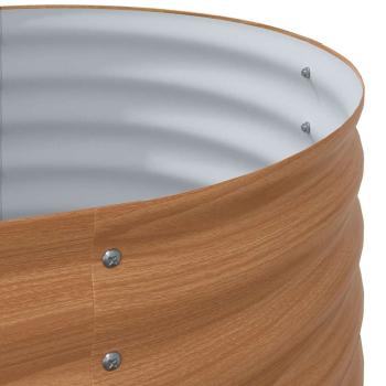 Hochbeet Braun mit Holz-Look 400x80x44 cm Stahl