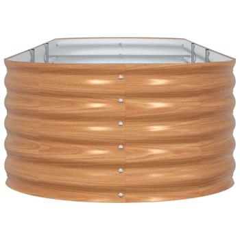 Hochbeet Brauner Holzlook 320x80x44 cm Stahl