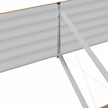 Hochbeet Brauner Holzlook 320x80x44 cm Stahl