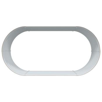 Braunes Hochbeet mit Holzlook 160x80x44 cm Stahl