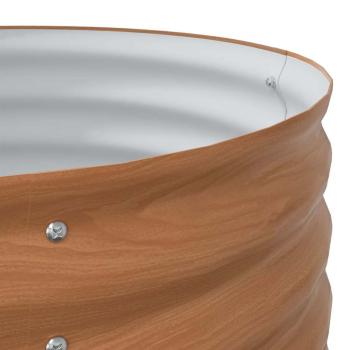 Braunes Hochbeet mit Holzlook 160x80x44 cm Stahl