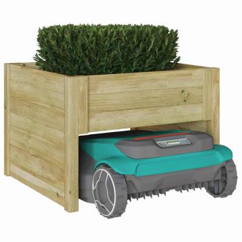 Roboterrasenmäher Garage mit Pflanzer imprägniertes Kiefernholz