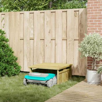 Garage für robotergestützten Rasenmäher 70x80x38 cm Impregniertes Holz Kiefer