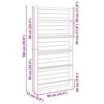Garten Pflanzenständer 5-Stufen 90x15x180 cm imprägniertes Holz