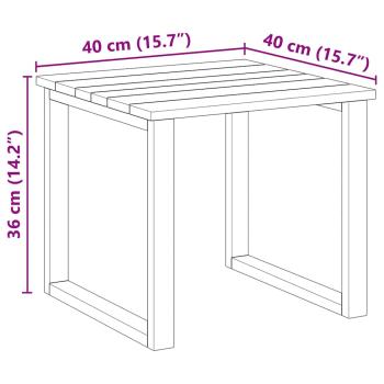 Sonnenbett Tisch 40x40x36 cm Imprägniertes Kiefernholz