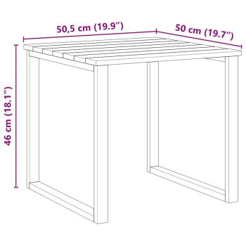 Sonnenliegetisch 50.5x50.5x46 cm Imprägniertes Kiefernholz