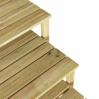 3-teiliges Sonnenbett Tisch Set aus massivem Akazienholz