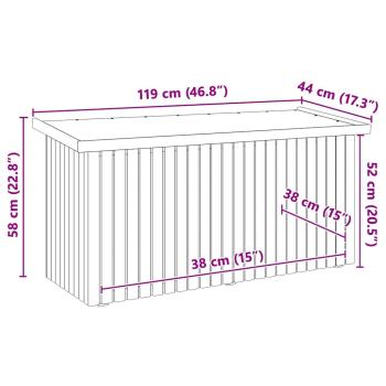Aufbewahrungsbox 119x44x58,5 cm behandeltes Kiefernholz