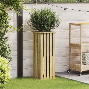 ARDEBO.de - Gartenpflanzer mit Linse 33x33x85 cm imprägniertes Holz Kiefer