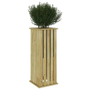 Gartenpflanzer mit Linse 33x33x85 cm imprägniertes Holz Kiefer