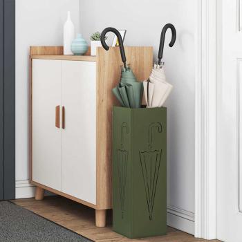 Regenschirmständer Olivgrün Metall Mittel Dekorative Intarsien