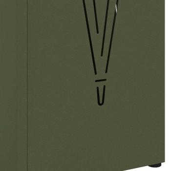 Regenschirmständer Olivgrün Metall Mittel Dekorative Intarsien